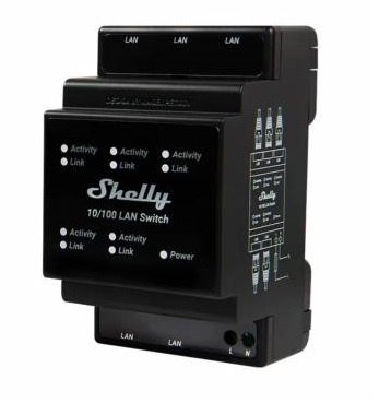 original_49516.jpg Switch LAN Shelly 5 Puertos RJ-45 10/100 Mbps DIN - Imagen 1
