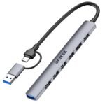 HUB USB-C Unitek 7 en 1 con 5Gbps y 7 Puertos USB-A