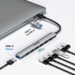 HUB USB-C Unitek 7 en 1 con 5Gbps y 7 Puertos USB-A - Imagen 3