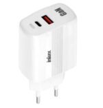 Cargador Inkax USB-A+USB-C GaN 45W Carga Rápida - Blanco - Imagen 2