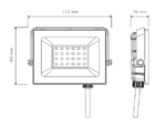 Foco LED Vivion 20W IP65 Luz Fría - Negro - Imagen 3