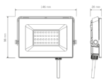 Foco LED Vivion 30W IP65 Luz Fría - Negro - Imagen 3