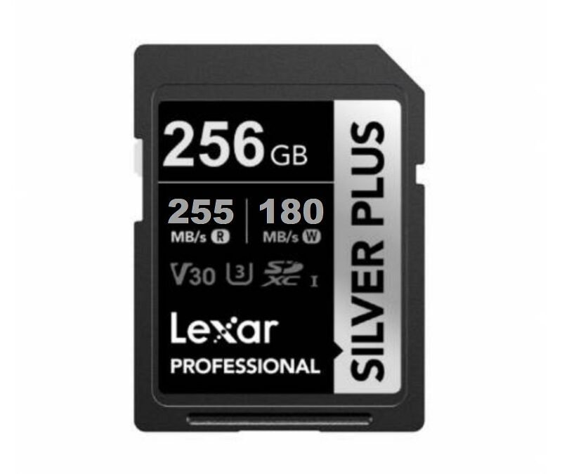 Memoria SDXC Lexar Silver Plus 256GB UHS-I U3 V30