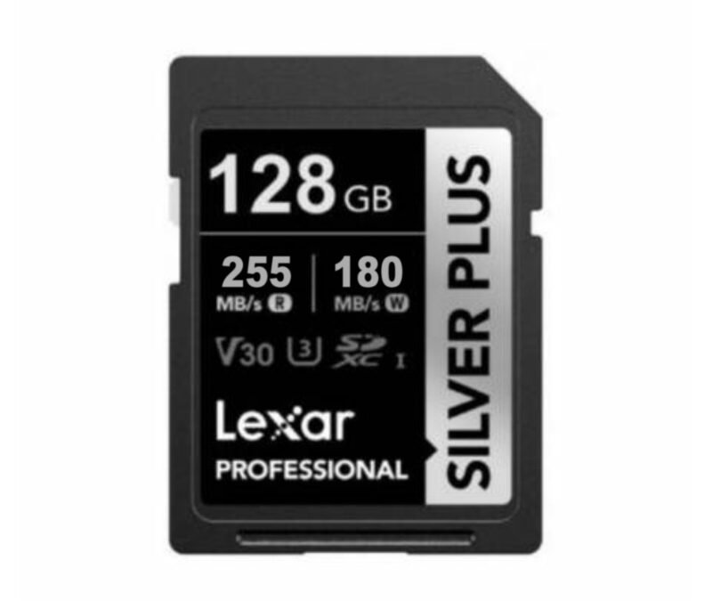 Memoria SDXC Lexar Silver Plus 128GB UHS-I U3 V30