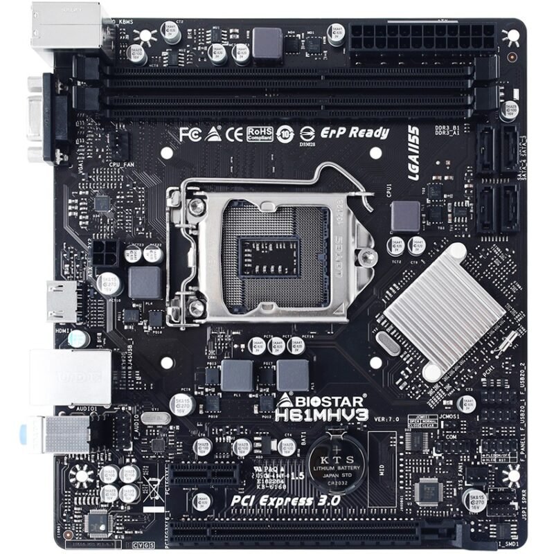 Motherboard BioStar H61MHV3 LGA 1155 DDR3 Micro-ATX