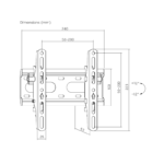 Soporte de pared Brateck inclinable para TV 23-43'' - Imagen 2