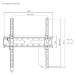 Soporte de pared Brateck inclinable para TV 32-70'' - Imagen 2
