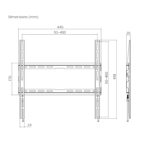 Soporte de pared Brateck fijo para TV hasta 75'' - Imagen 2