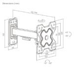 Soporte de pared Brateck Full-Motion para TV hasta 32'' - Imagen 2