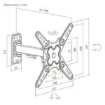 Soporte de pared Brateck Full-Motion para TV hasta 43'' - Imagen 2
