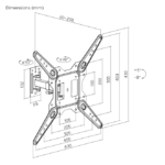 Soporte de pared Brateck Full-Motion para TV hasta 55'' - Imagen 2