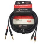 Cable BLASTKING 2 RCA a doble 1/4" Mono 3 Metros