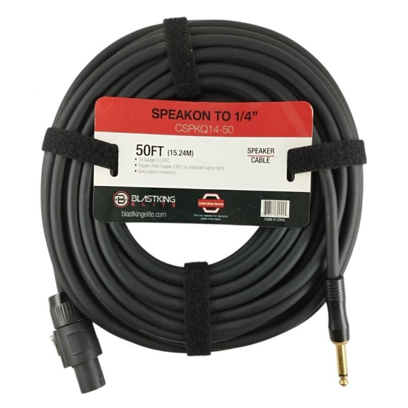 Cable BLASTKING speakon a 1/4 (6.5 mm) Mono 15 Metros