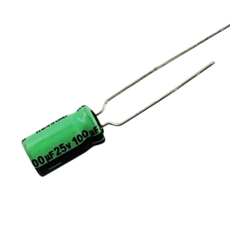 Condensador electrolitico 100uf x 25 volt radial ++ lelon