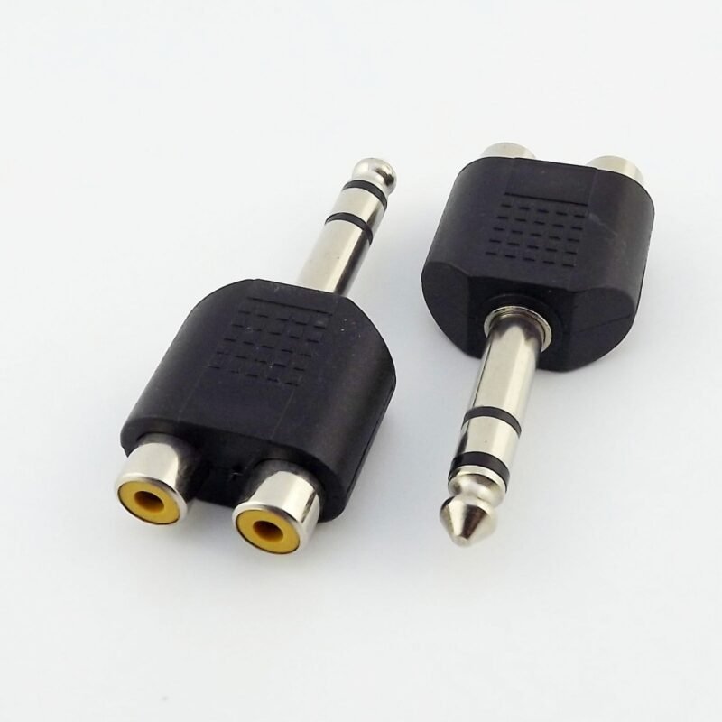 Adaptador MIYAKO USA Doble Jack RCA a 1/4" (6.5 mm) Stereo