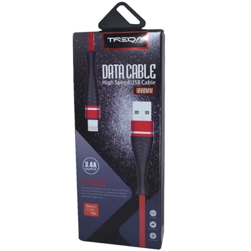 Cable de Datos y Carga TREQA P Iphone Lightning a USB con malla