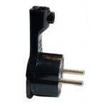 Ficha Electraline Schuko 90º Extra Plana - 16A Color - Negro