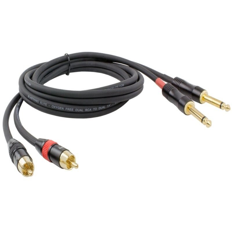 Cable BLASTKING 2 RCA a Doble 1/4 (6.5 mm)" Mono 91 cm