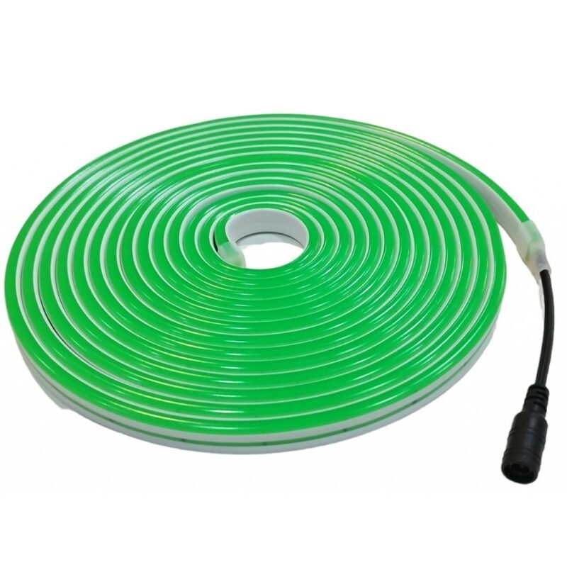 Cinta LED Neon 5M verde sin fuente