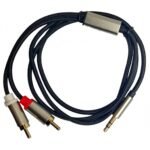 Cable THEONE plug 3.5 mm a 2 RCA mallado hq 90 cm