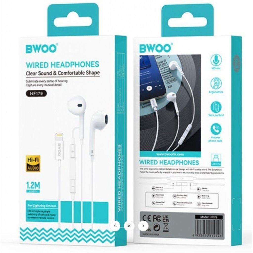 productos34_702597.jpg Auricular BWOO Intrauditivo Manos Libres con Conector Lightning - Imagen 1