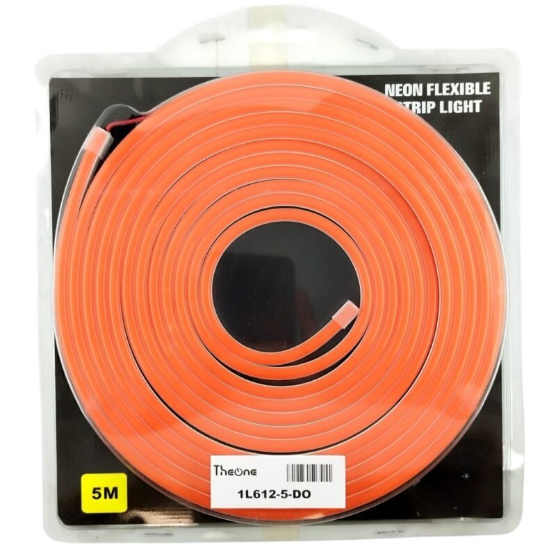 Cinta LED Neon 5M Deep Orange -110 LED 12V 7,2W 6 mm* 12 mm Naranja Profundo