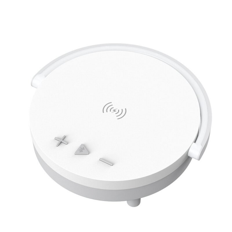 Cargador Inalámbrico BWOO Inductivo Qi con parlante bluetooth incorporado, portátil LED