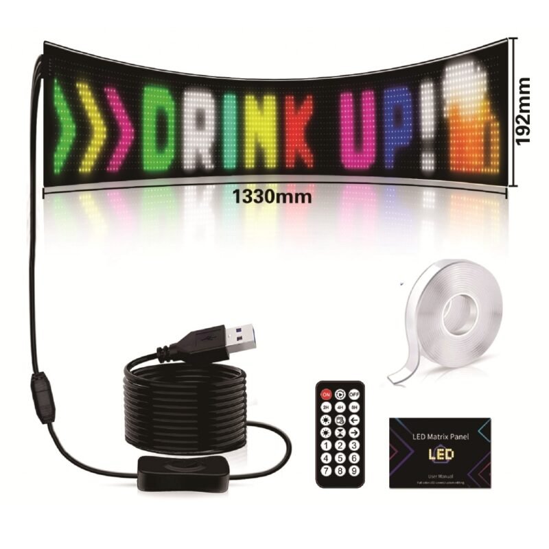 Pantallas LED inteligentes con Bluetooth, módulo LED RGB, sticker matriz de letreros, panel LED de píxeles, letrero desp