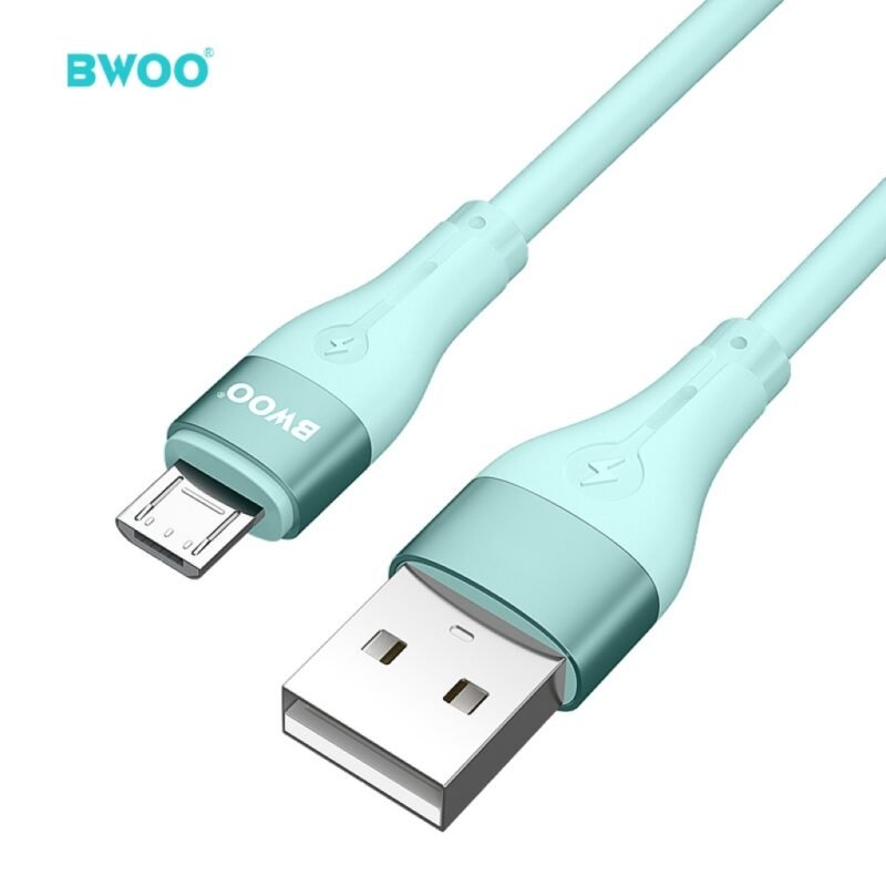 Cable de Datos y Carga BWOO Microusb a USB Silicona Liquida - 3Ah 1 Metro