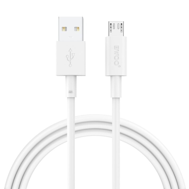 Cable de Datos y Carga BWOO Microusb a USB Silicona Liquida - 3Ah 1 Metro