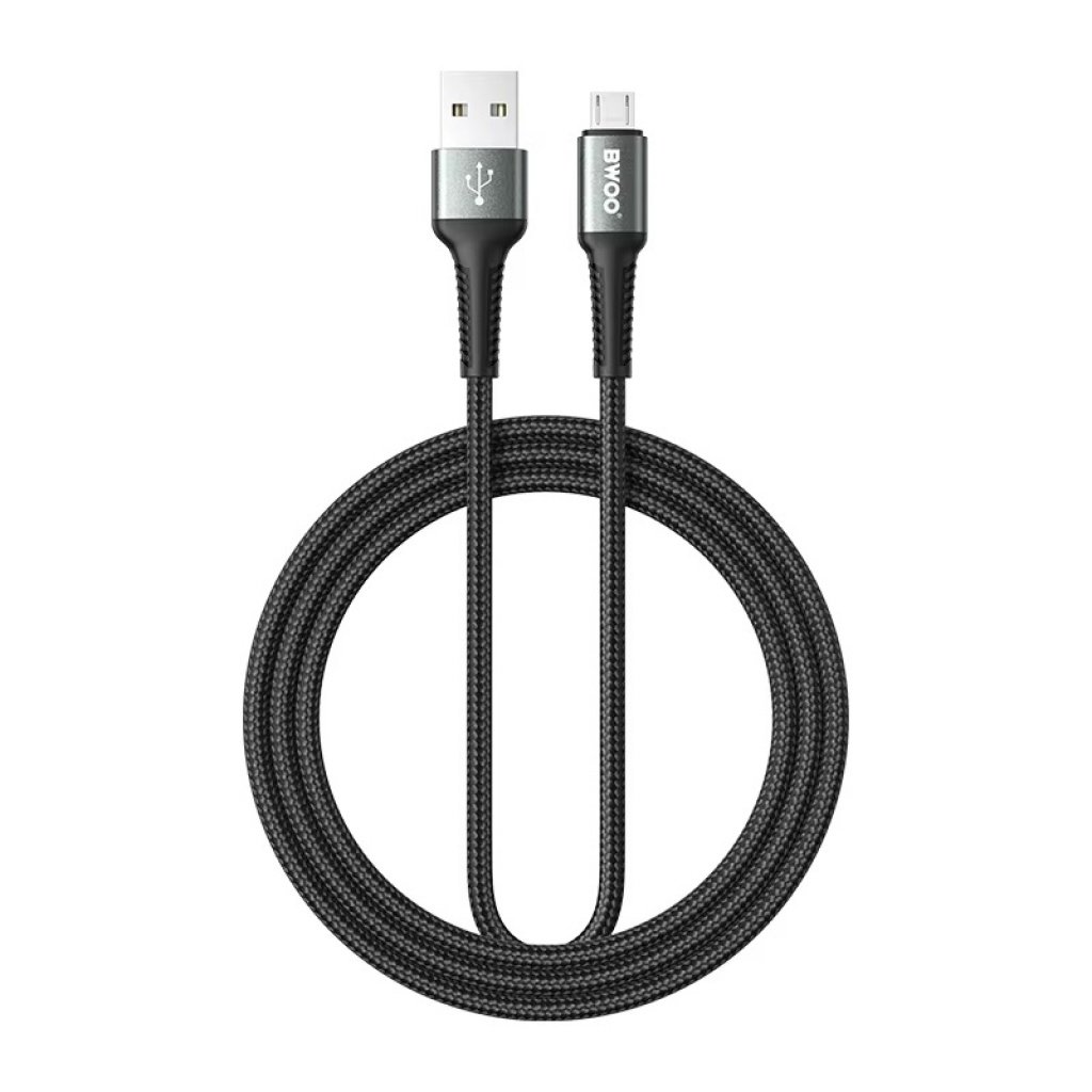 productos34_703643.jpg Cable de Datos y Carga BWOO Microusb a USB con malla - 2.4Ah 1 Metro - Imagen 1