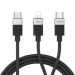 Cable de Datos y Carga BWOO Lighting y C a USB C Silicona Liquida - 1.2 Metros