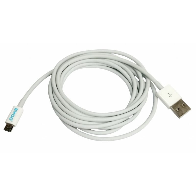 Cable de Datos y Carga BWOO Micro USB a USB Silicona Liquida - 3Ah 2 Metros