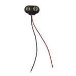 Porta MIYAKO USA Batería de 9V Broche Clips de Batería Forma T 15CM Negro - Rojo
