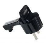 Ficha Electraline Schuko 90º Extra Plana - 16A Color - Negro - Imagen 2