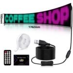 Pantallas LED inteligentes con Bluetooth, módulo LED RGB, sticker matriz de letreros, panel LED de píxeles, letrero desp - Imagen 2