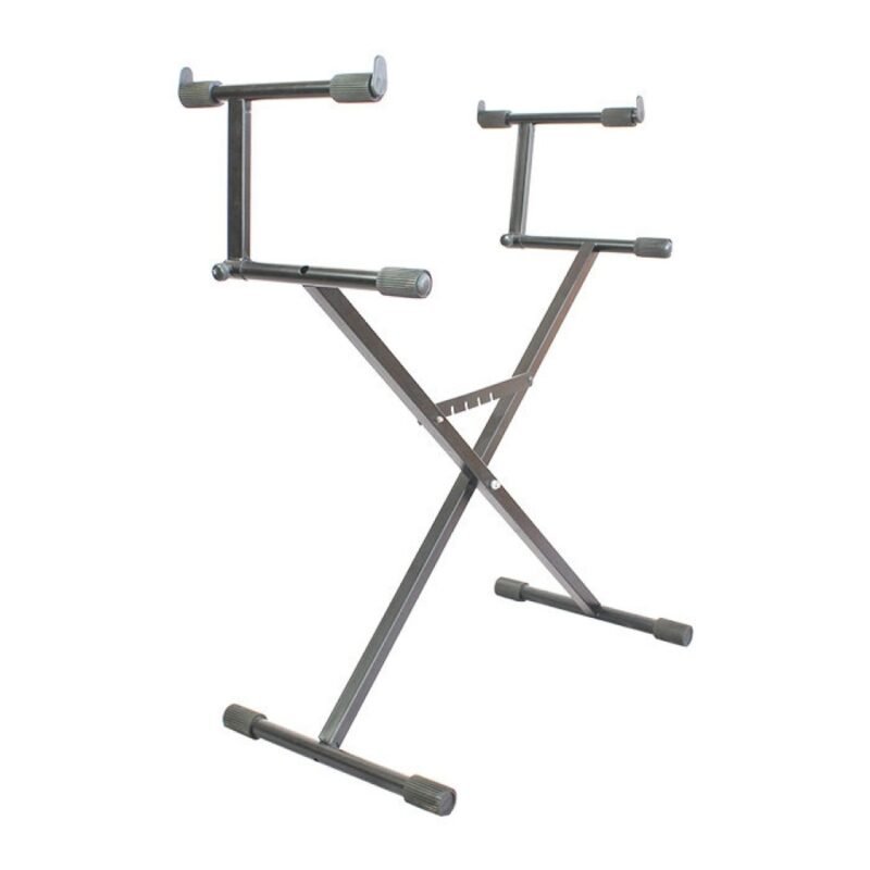 Soporte MIYAKO USA Doble para Teclado Piano Organo Ajustable
