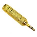 Adaptador de Audio Jack 1/4" (6.5 mm) Stereo a Plug 3.5 mm Estereo Dorado THEONE - Imagen 3
