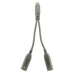 Adaptador USB-c macho a 2 hembras para carga y audio BWOO - Imagen 3