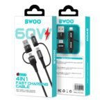 Cable de Datos y Carga BWOO 4 en 1 Usbc (x2) y Iphone Lightning a USB 3.0 - Imagen 4