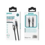 Cable de Datos y Carga BWOO 3AMP USB-c a USB-c -1.2 Metros Nylon Trenzado - Imagen 4
