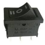 Llave MIYAKO USA Tecla Negra Mini 3AMP 3 Patas On-off-on