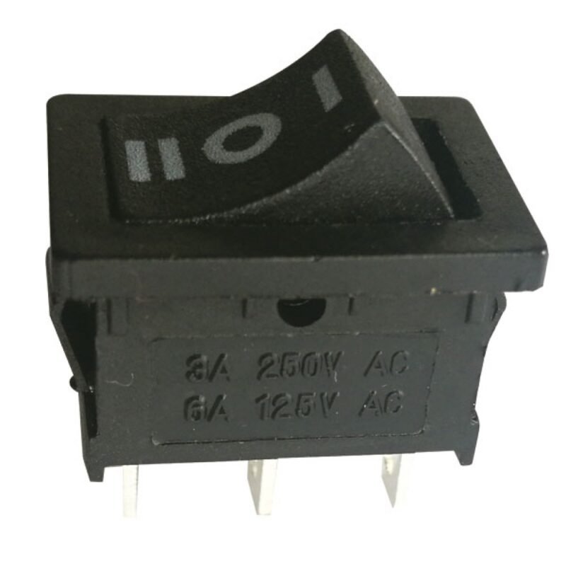 Llave MIYAKO USA Tecla Negra Mini 3AMP 3 Patas On-off-on