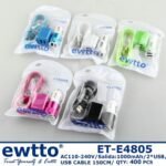 Cargador de Pared y auto EWTTO con cable Micro USB 1 Amp ET-E4805 - Imagen 2