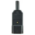 Ficha Macho C14 250V 10Amp Aerea Polarizada IEC . - Imagen 2