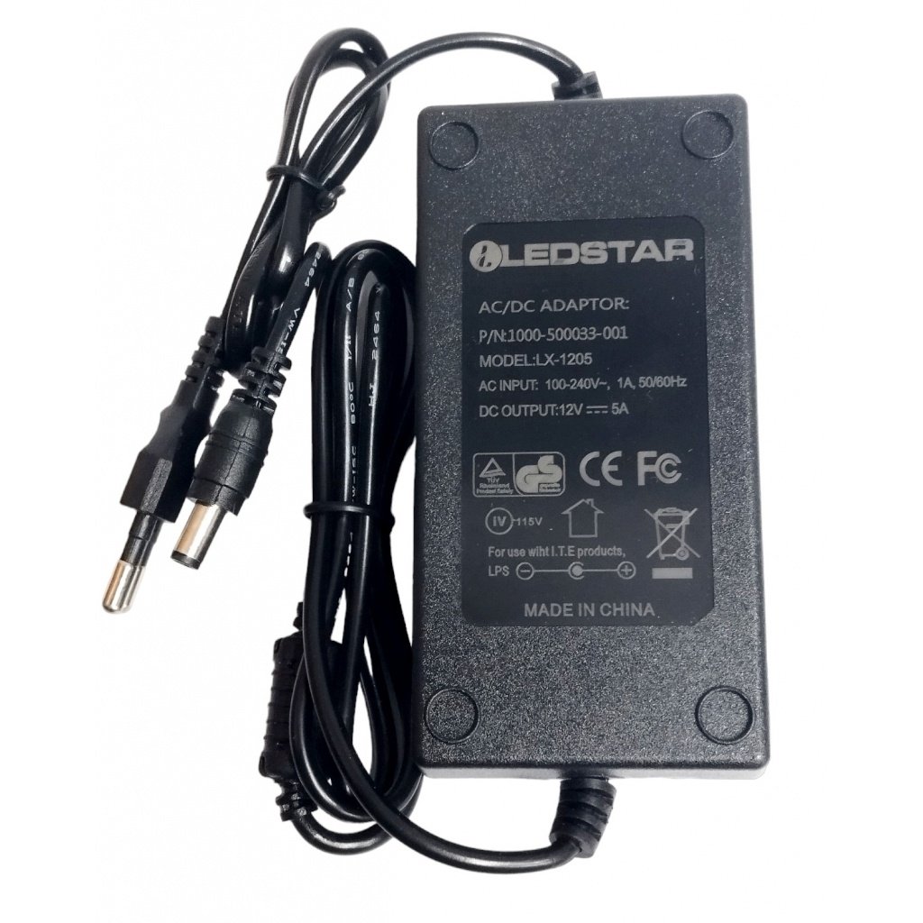 productos34_708472.jpg Fuente de alimentación LEDSTAR 12V 5AMP. para Luces LED y CCTV - Imagen 1