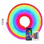 Cinta LED Neon Inteligente 5M RGB con Control Bluetooth Remoto USB