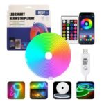 Cinta LED Neon Inteligente 5M RGB con Control Bluetooth Remoto USB - Imagen 4