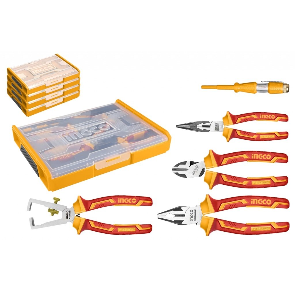 productos34_709496.jpg Set INGCO Organizador + 5 Herramientas Aisladas para Electricista - Imagen 1