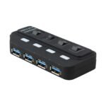 Hub BK USB 4 Puertos 3.0 pack con cable y adaptador Iphone Blastking - Imagen 2